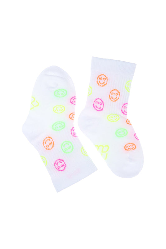 Gemütliche Kindersocken von MY DAY MY DREAM mit Neon-Smileys